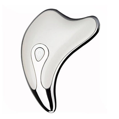 Rechargeable electric Gua Sha facial massager tool for skincare and lymphatic drainage by BlueOwnie Beauty.